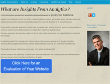 Tablet Screenshot of insightsfromanalytics.com